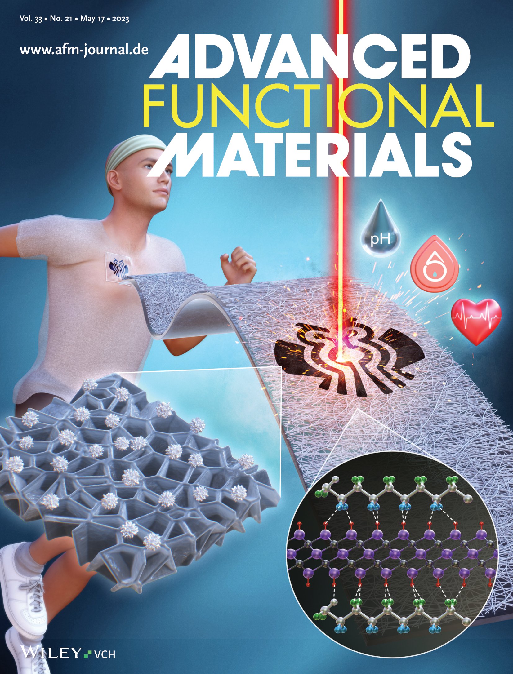 MXene/Fluoropolymer-derived laser-carbonaceous all-fibrous nanohybrid patch for soft wearable bioelectronics