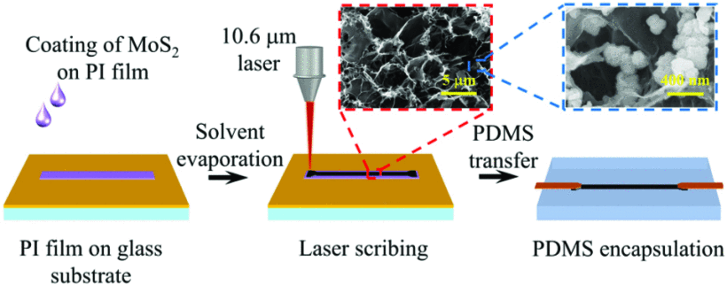 HIGHLY SENSITIVE AND RELIABLE STRAIN SENSOR BASED ON MOS2-DECORATED LASER-SCRIBED GRAPHENE FOR WEARABLE ELECTRONICS