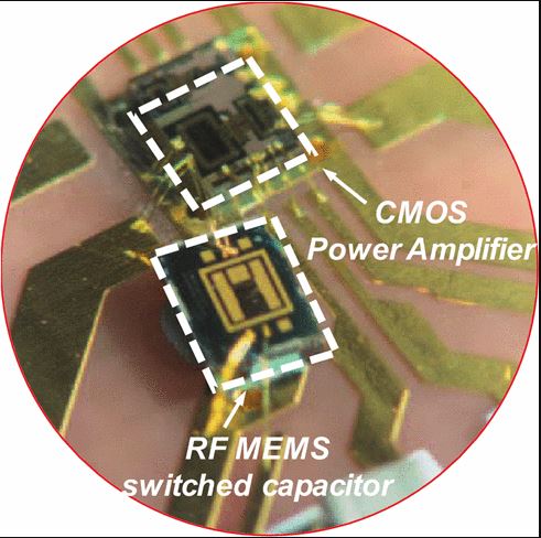 A Fully Integrated Switched Capacitor using Low Temperature and Wet Release Process for Reconfigurable CMOS Triple-band Power Amplifier
